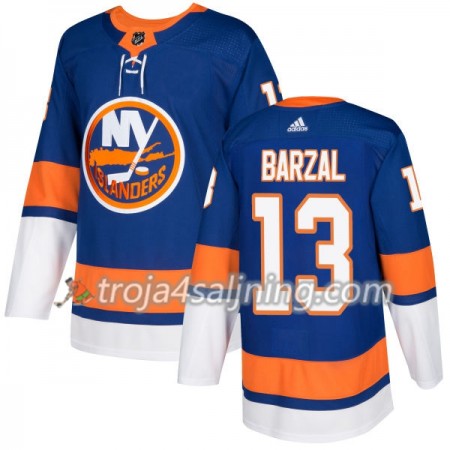 New York Islanders tröja Mathew Barzal 13 Adidas 2017-2018 Royal Authentic - NHL Tröjor Herr